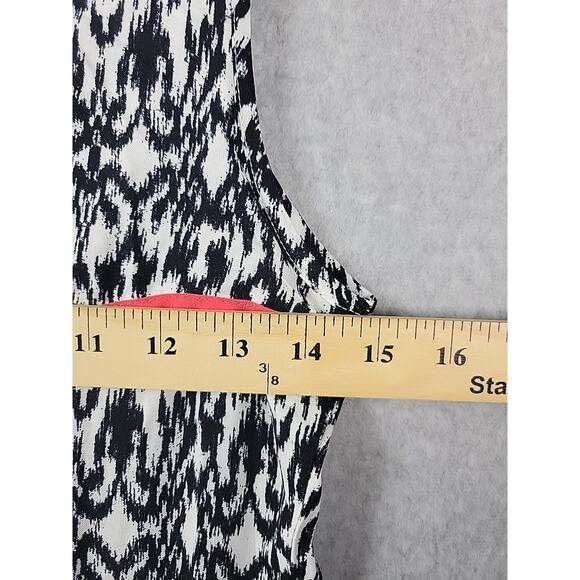THML Anthro Black White Sleeveless Maxi Rayon Dress Cut Out Back Women's Small - Picture 9 of 12